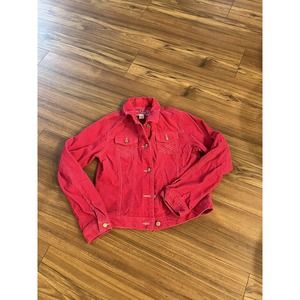 Old Navy Jacket Women's Corduroy Jacket Small Pink long sleeve